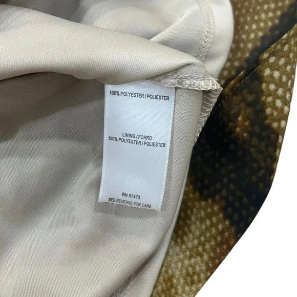 Taylor Brown Balloon Sleeve Snakeskin Printed Midi Dress 2 - Picture 4 of 5